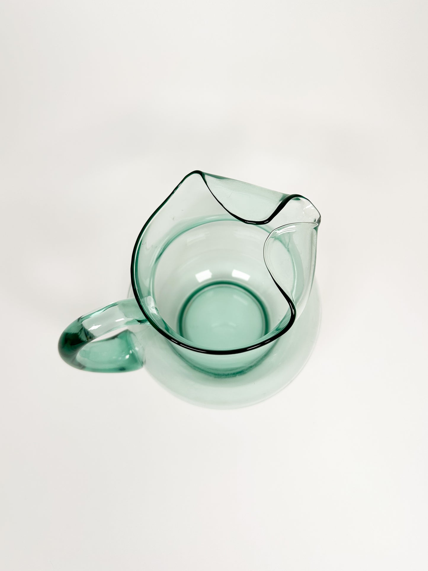 Blue Green Glass Pitcher