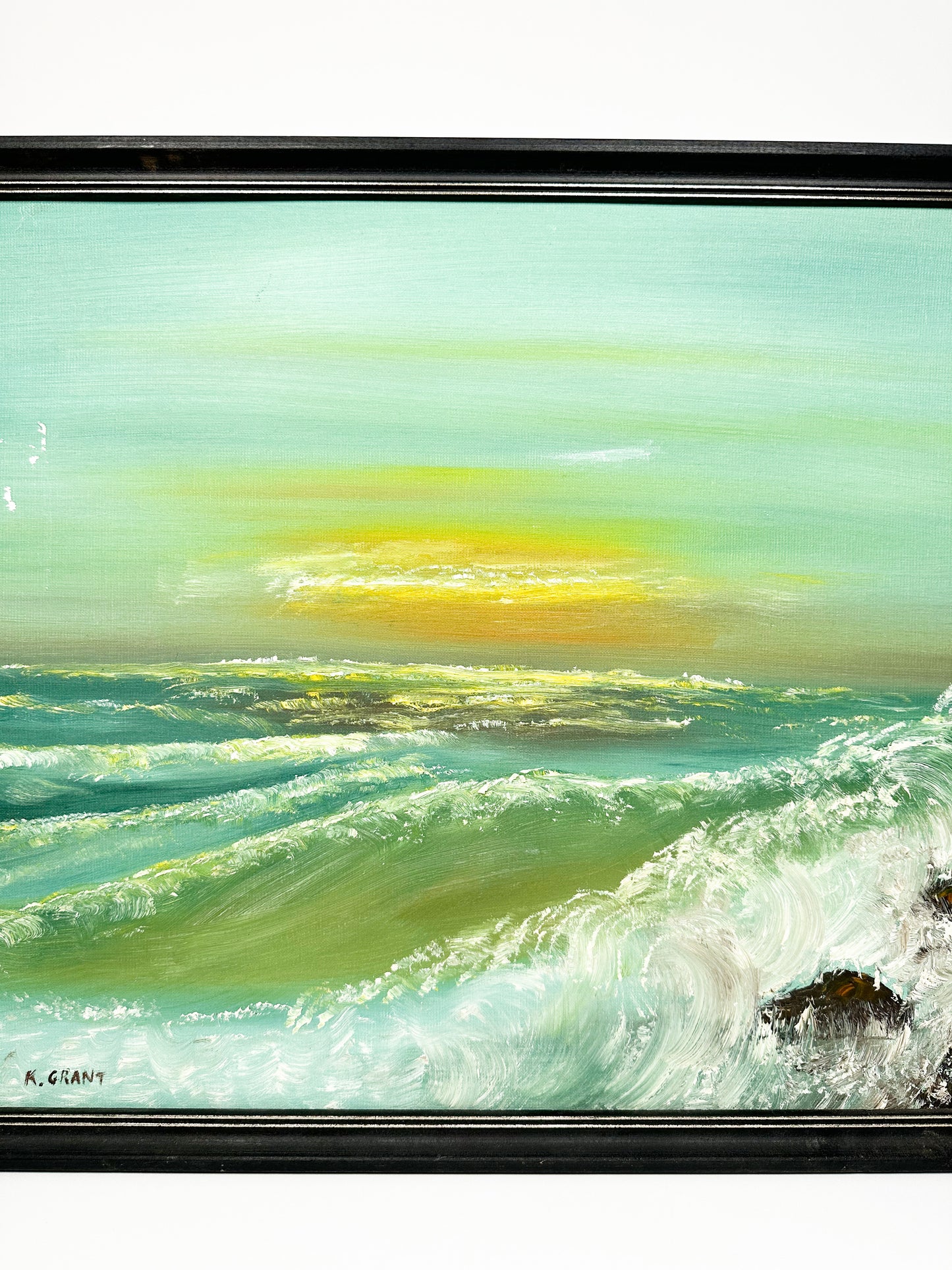 Blue Green Seascape Painting