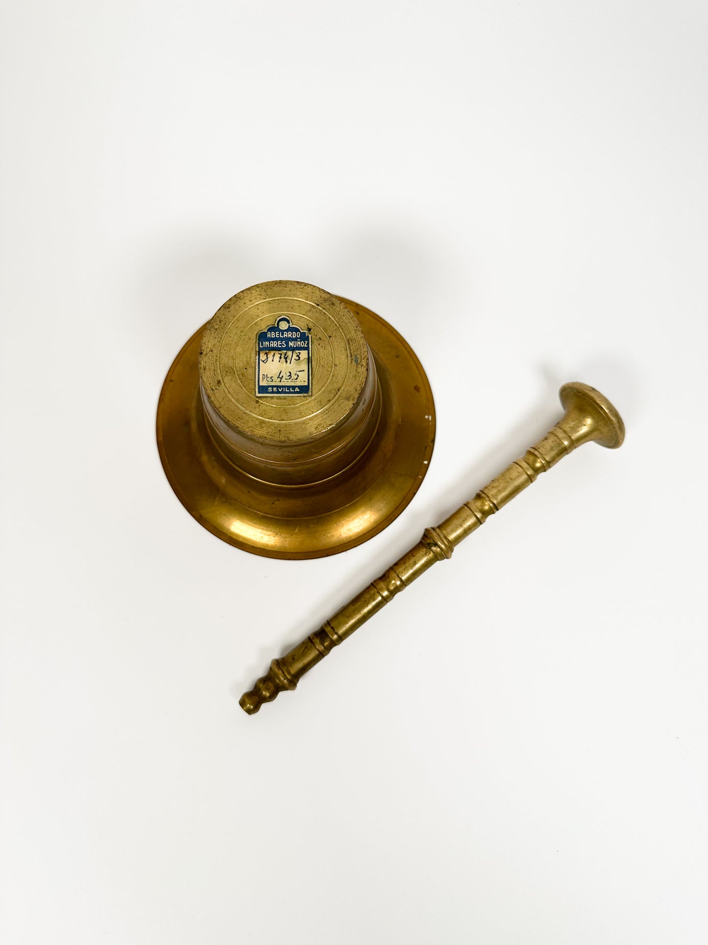 Vintage Brass Mortar & Pestle