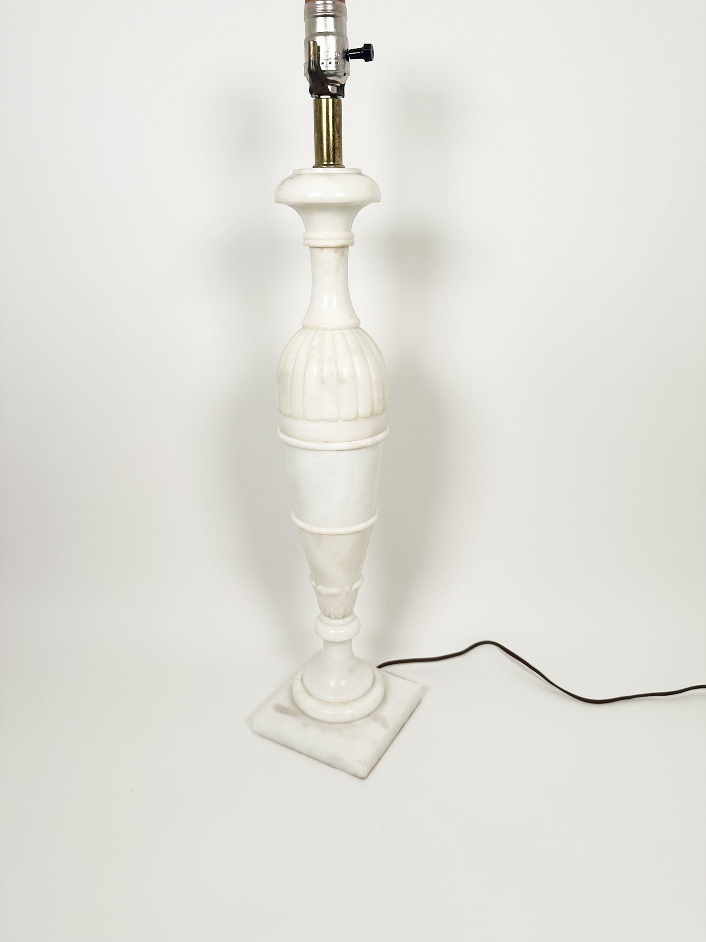 Vintage Tall Alabaster Column Lamp