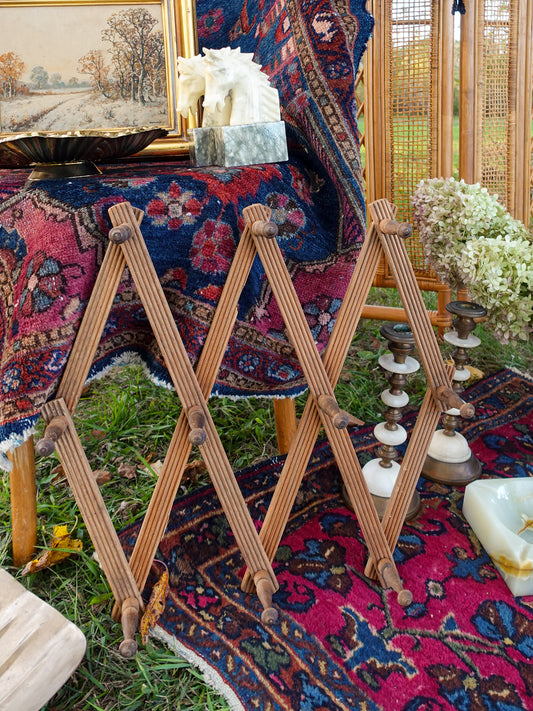 Vintage Wood Accordion Rack