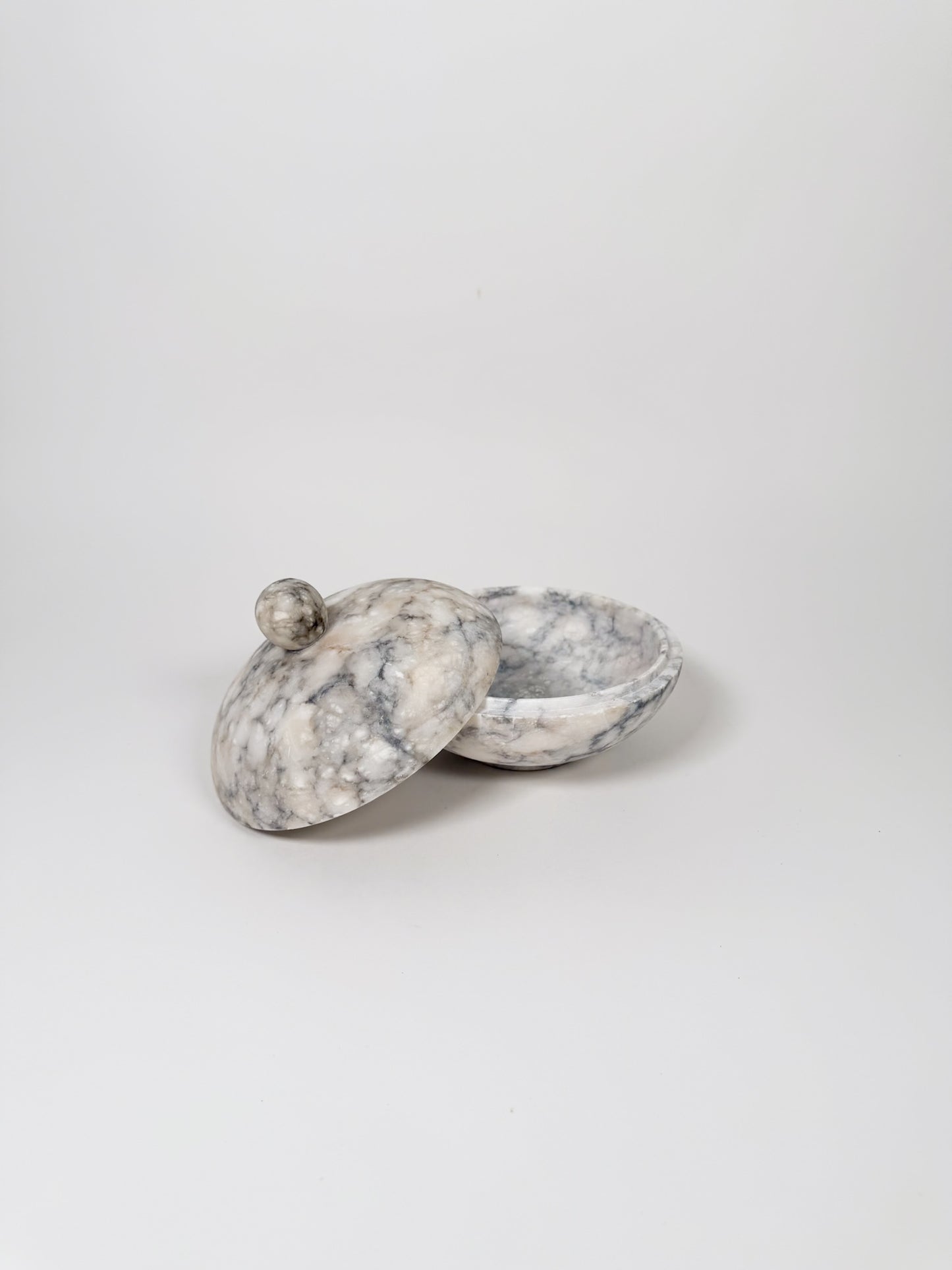 Vintage Alabaster Lidded Jar