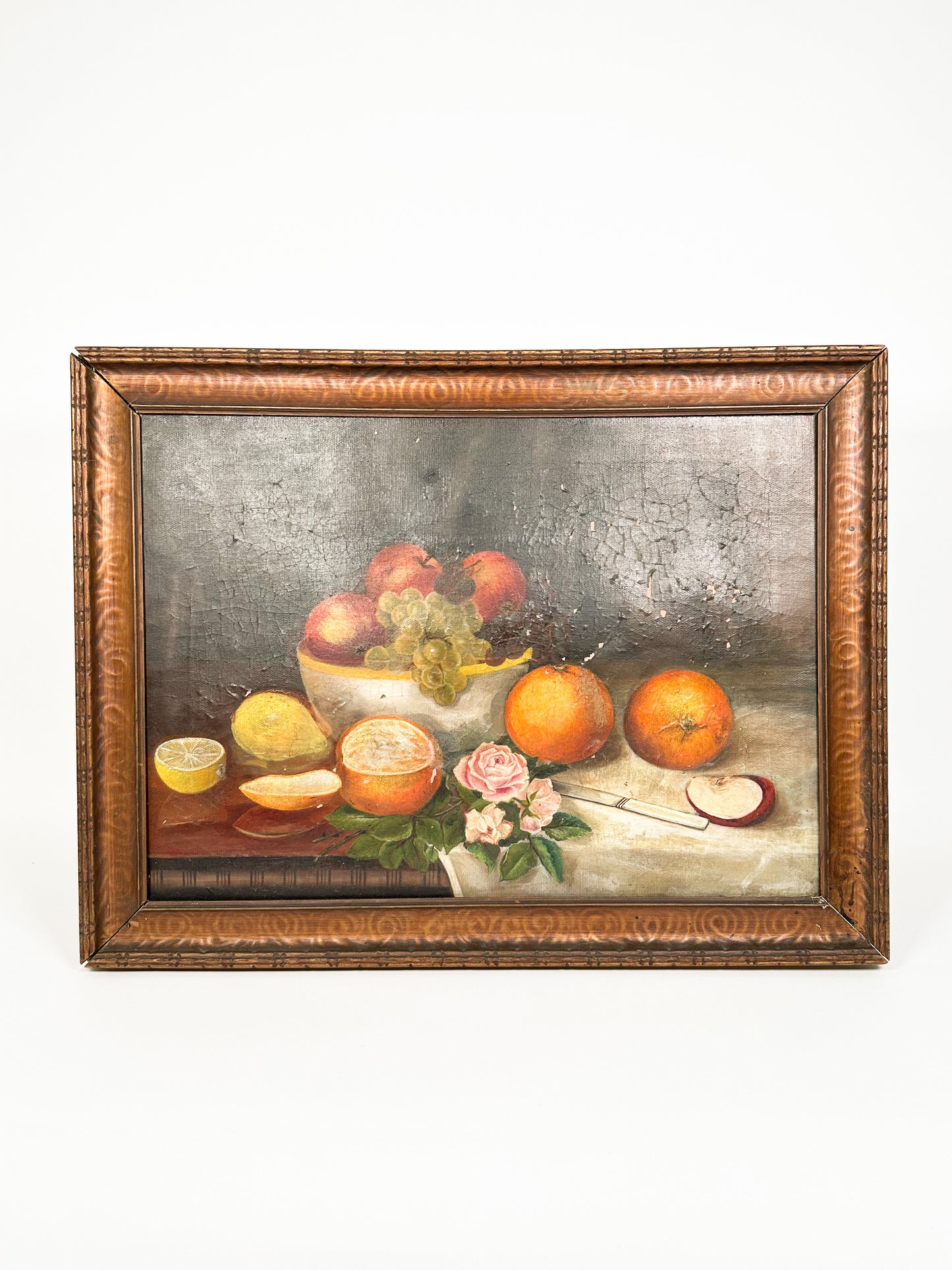 Antique Original Oil Still Life Painting