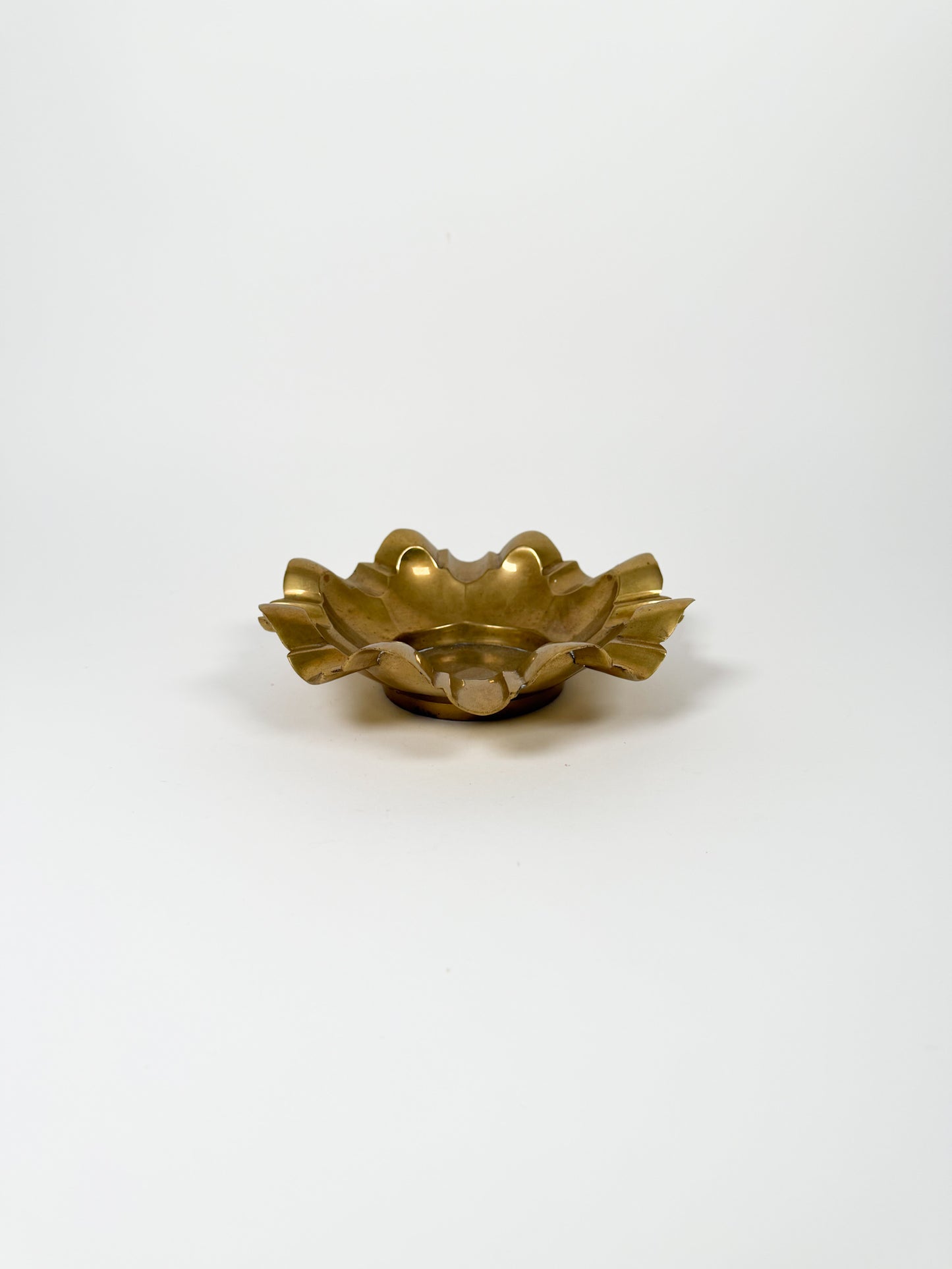 Vintage Brass Ruffle Tray