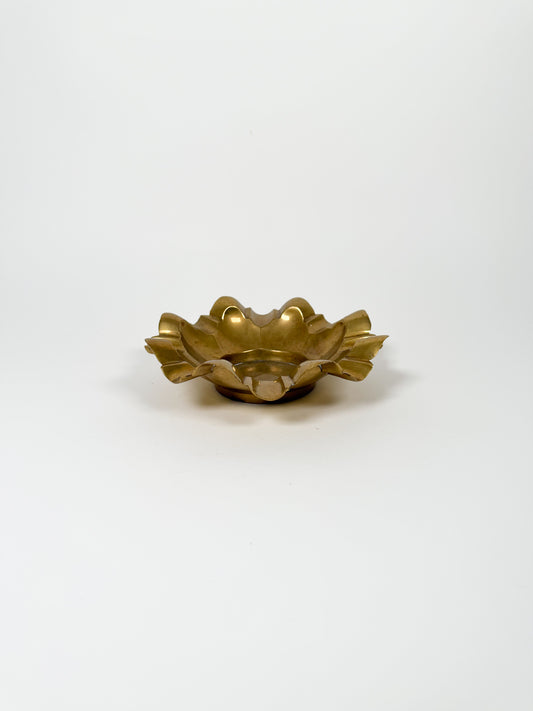 Vintage Brass Ruffle Tray
