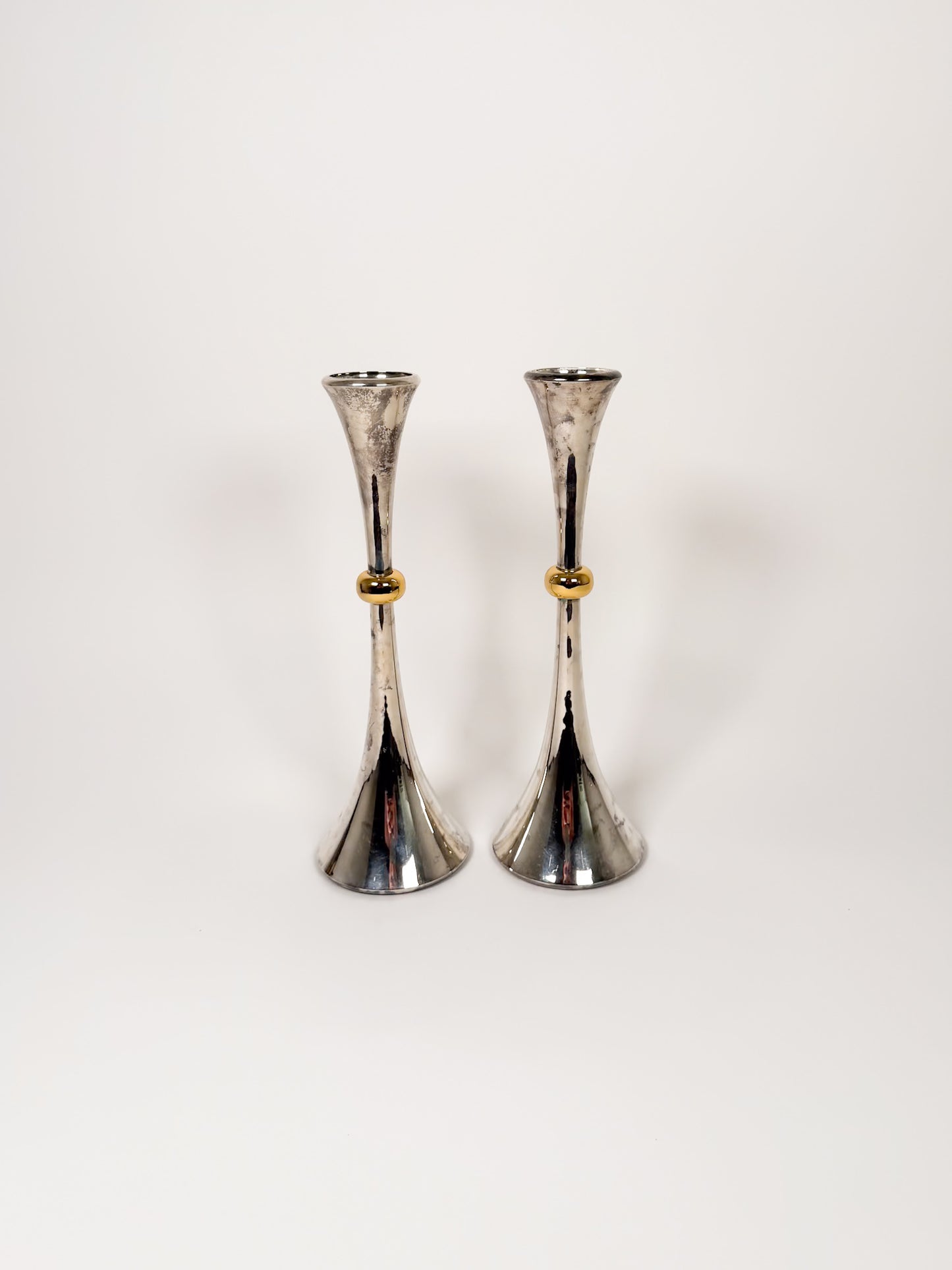 Two Toned Dansk Candle Holders