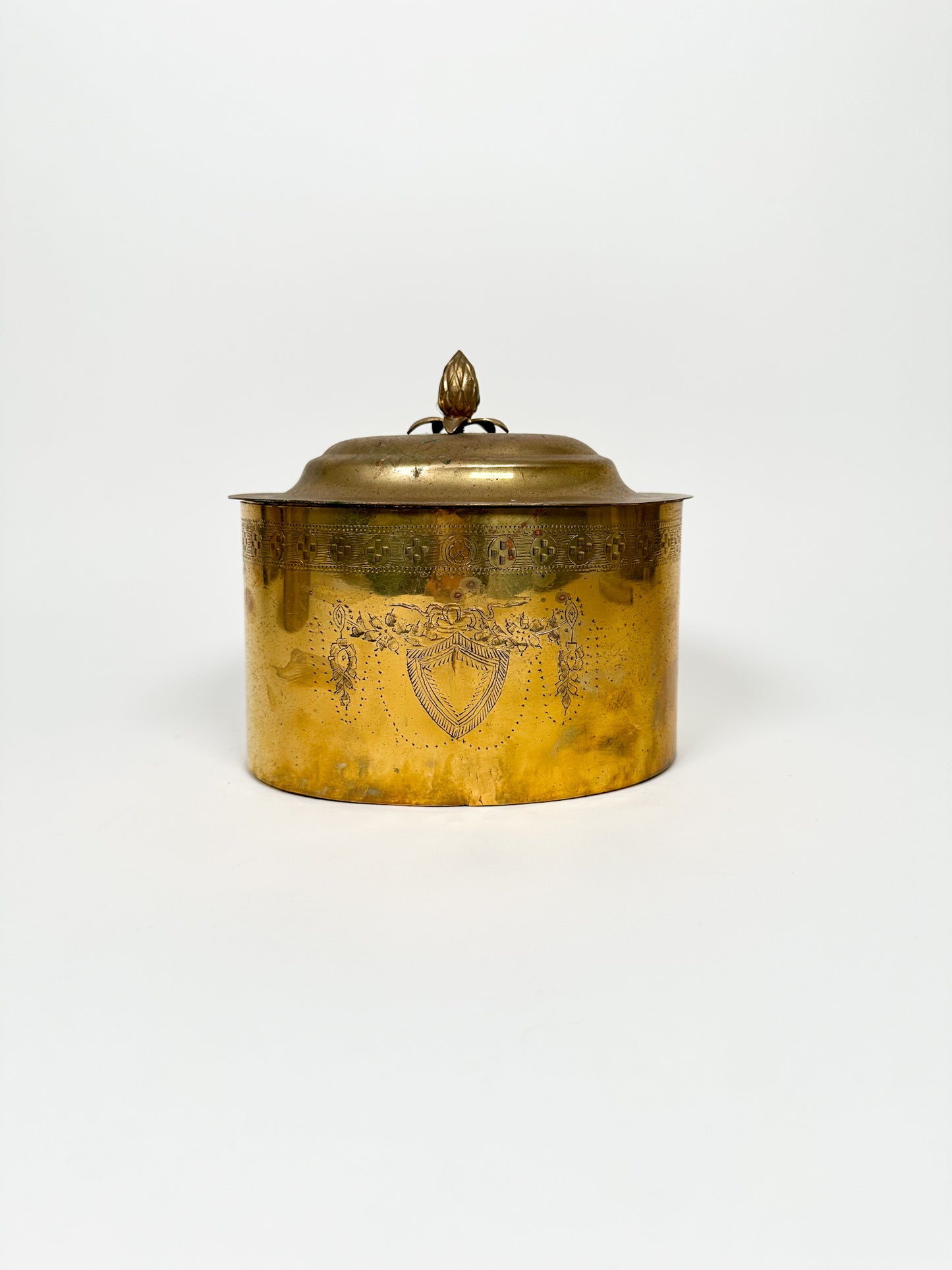 Vintage Brass Tea Caddy Set
