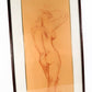 Vintage Signed Nude Female Drawing