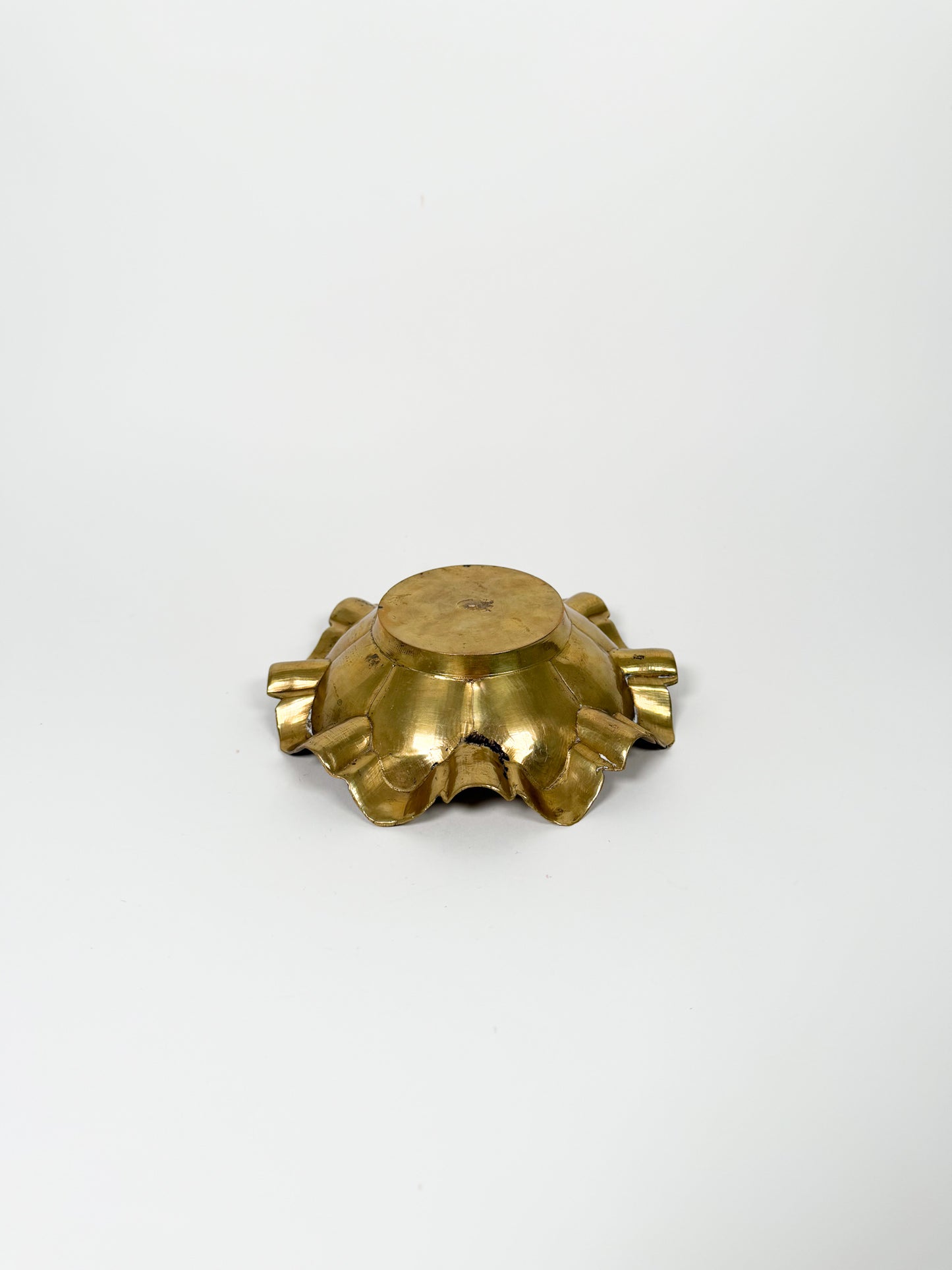 Vintage Brass Ruffle Tray