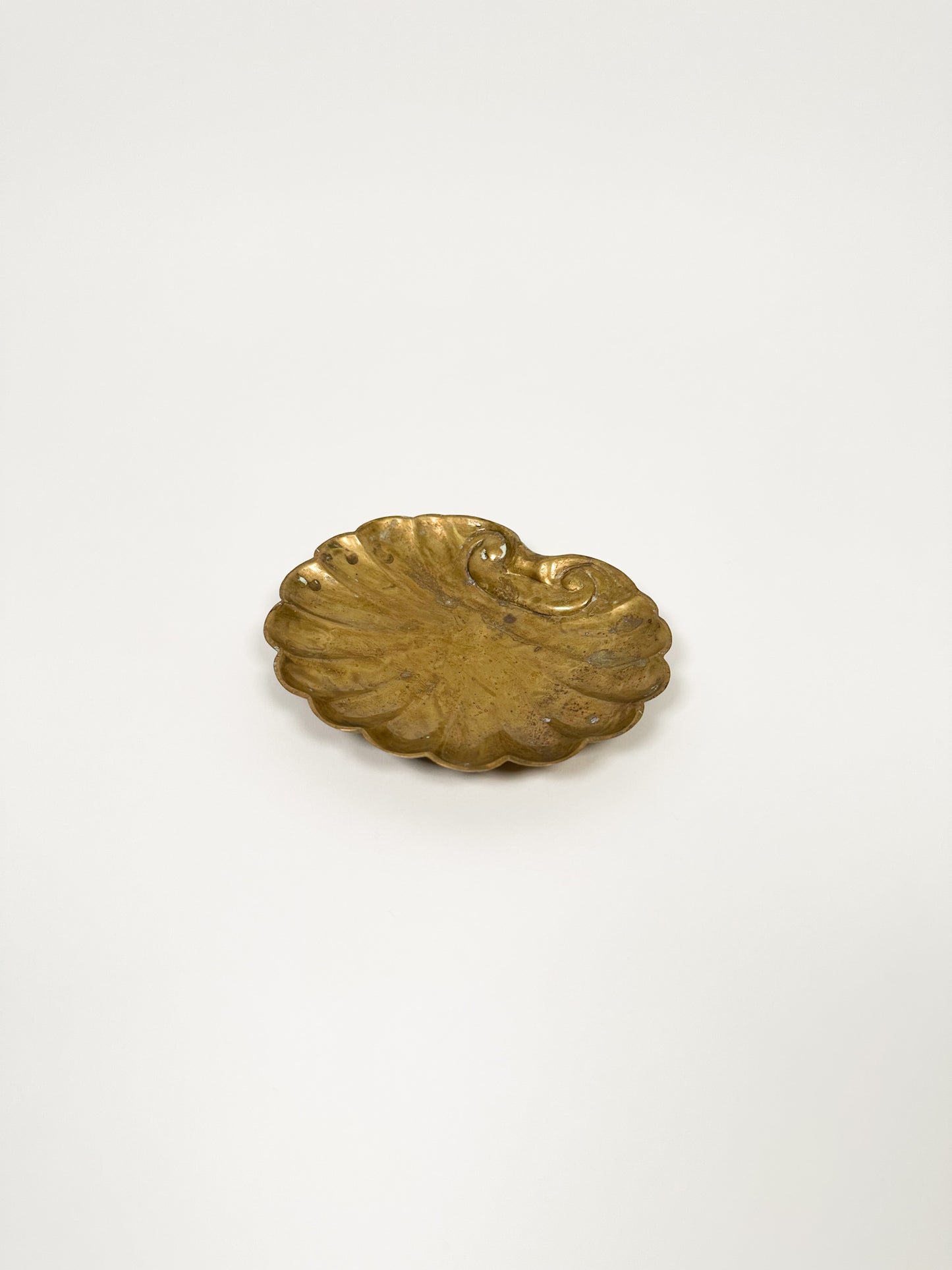 Vintage Petite Brass Shell Dish