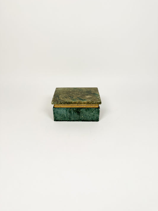 Vintage Blue Green Stone Box