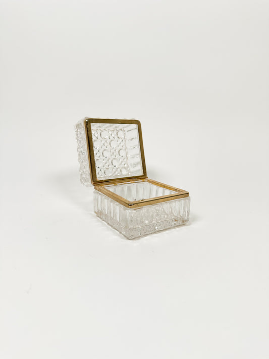 Vintage Crystal Jewelry Box