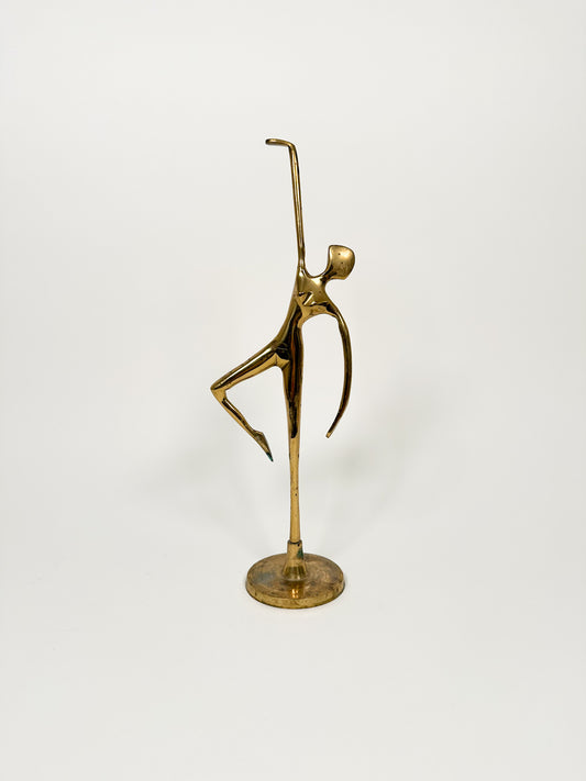 Vintage Mid Century Brass Ballerina #1