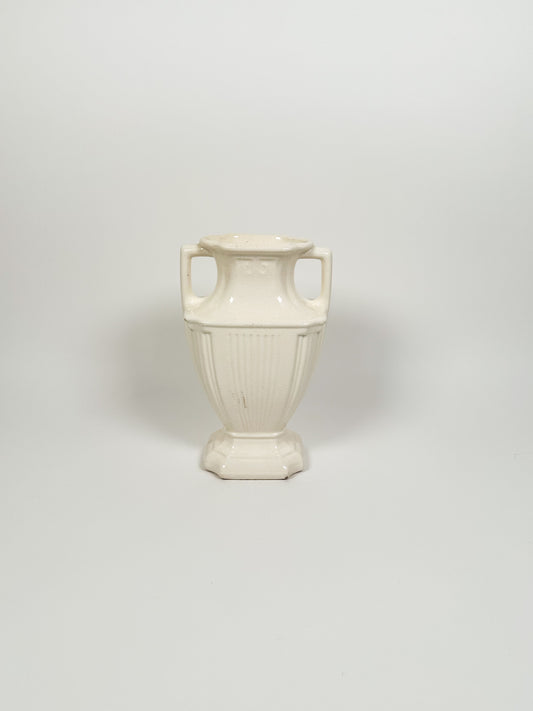 Vintage Cream Greek Style Vase