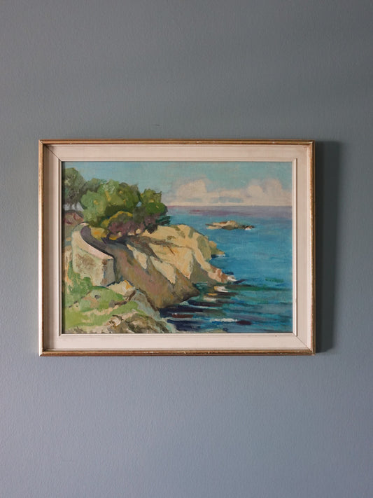 Original 1940’s Seascape Oil Painting