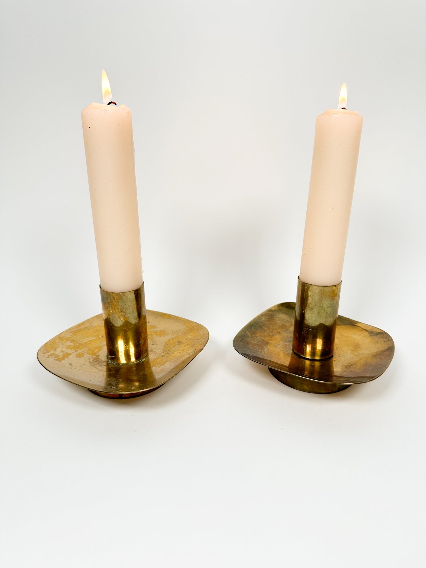 Vintage Brass Candle Holders