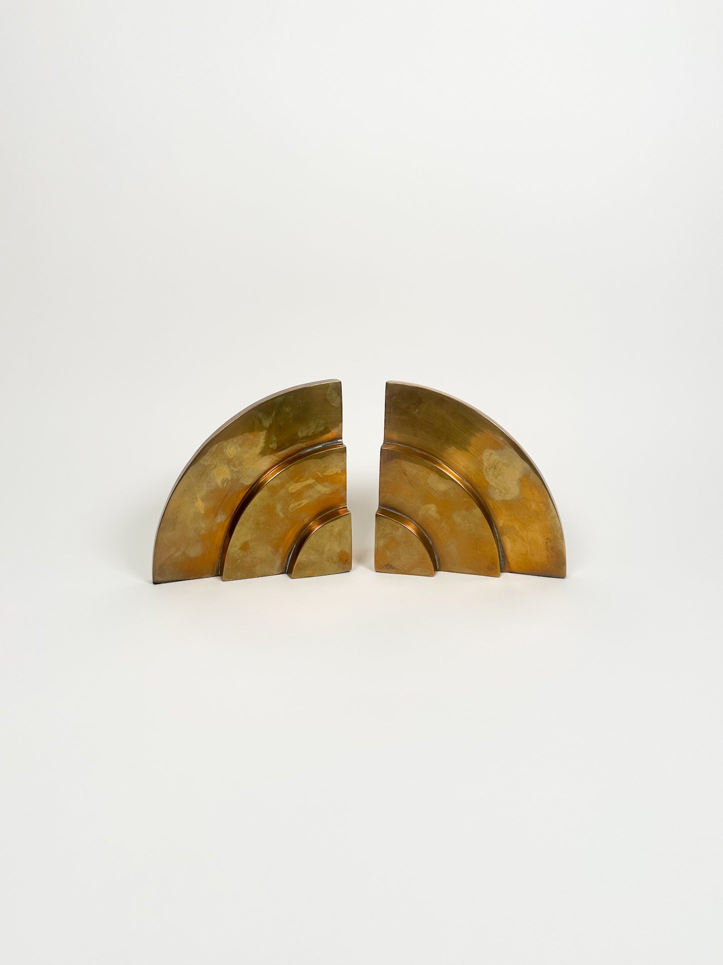 Vintage Brass Art Deco Bookends