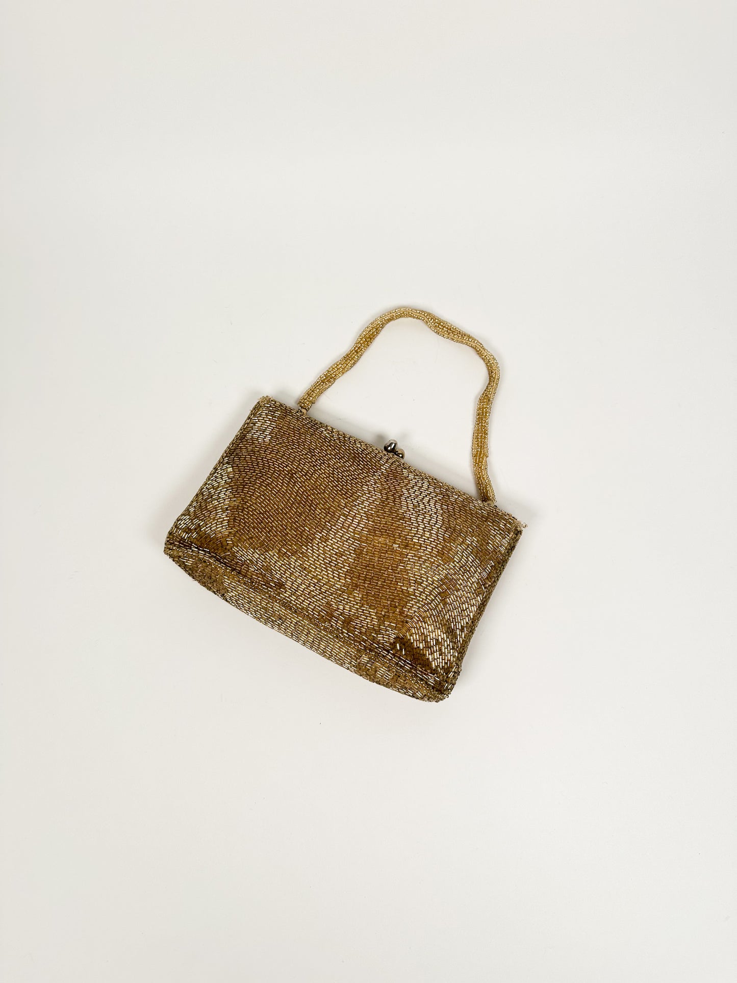 Vintage Gold Beaded Handbag
