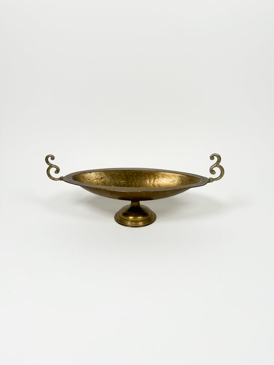 Vintage Hammered Brass Dish