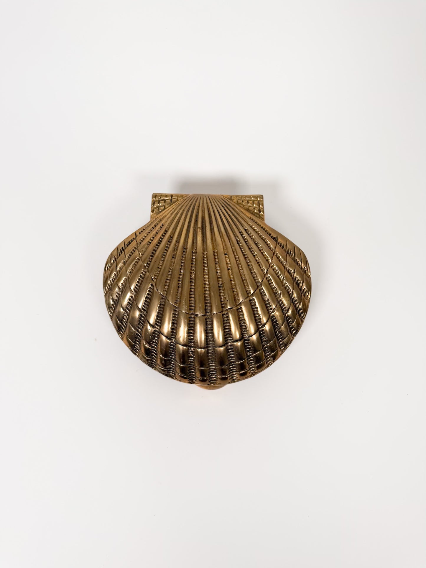 Vintage Brass Scallop Shell Door Knocker