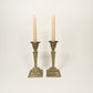 Vintage Brass Bow Candle Holders
