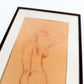 Vintage Signed Nude Female Drawing