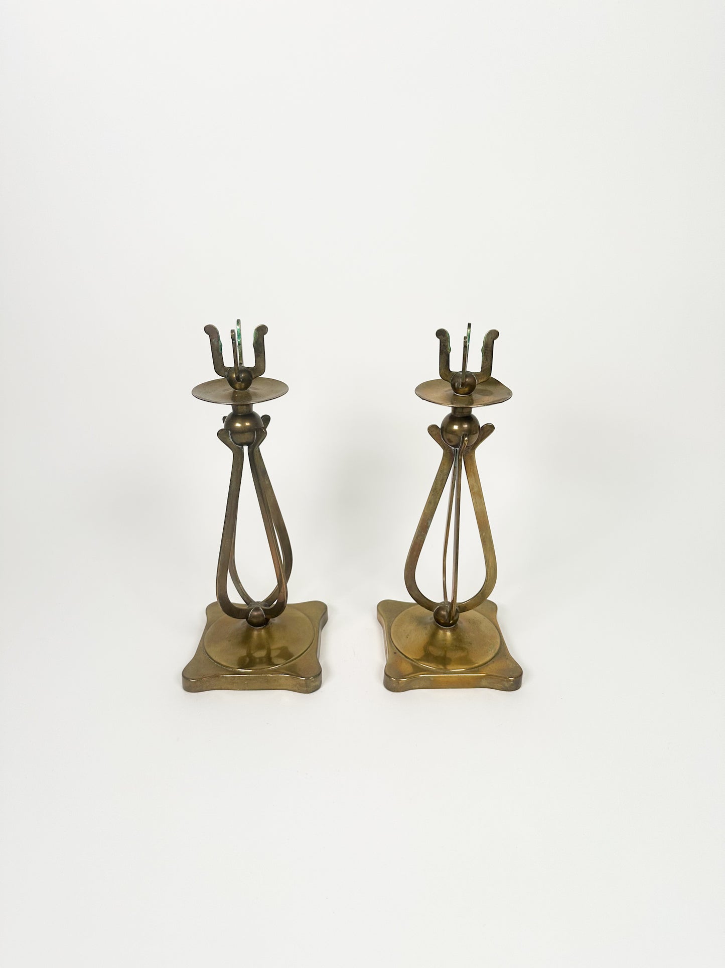 Vintage Brass Candle Holders