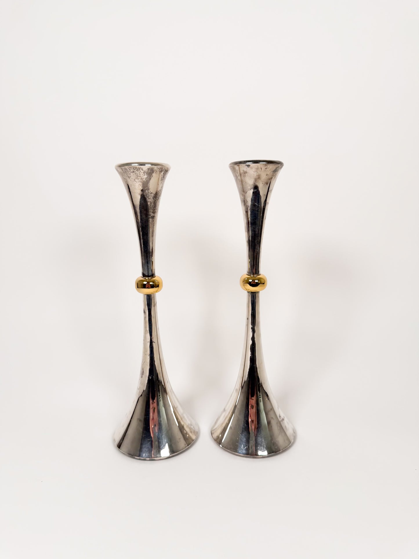 Two Toned Dansk Candle Holders