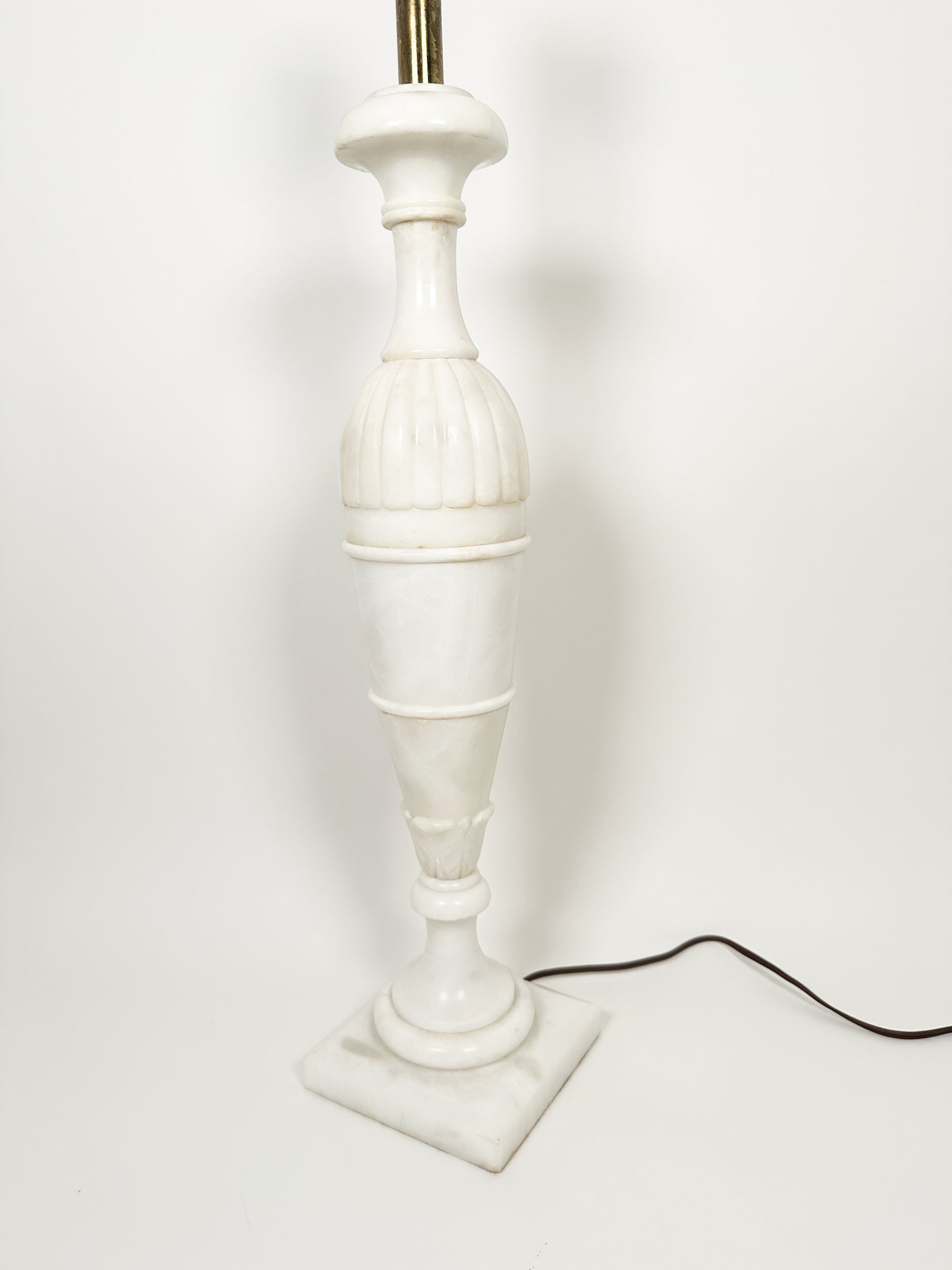 Vintage Tall Alabaster Column Lamp