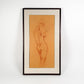 Vintage Signed Nude Female Drawing