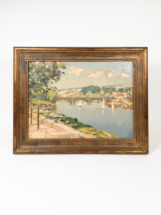 Original Riverside Oil Painting