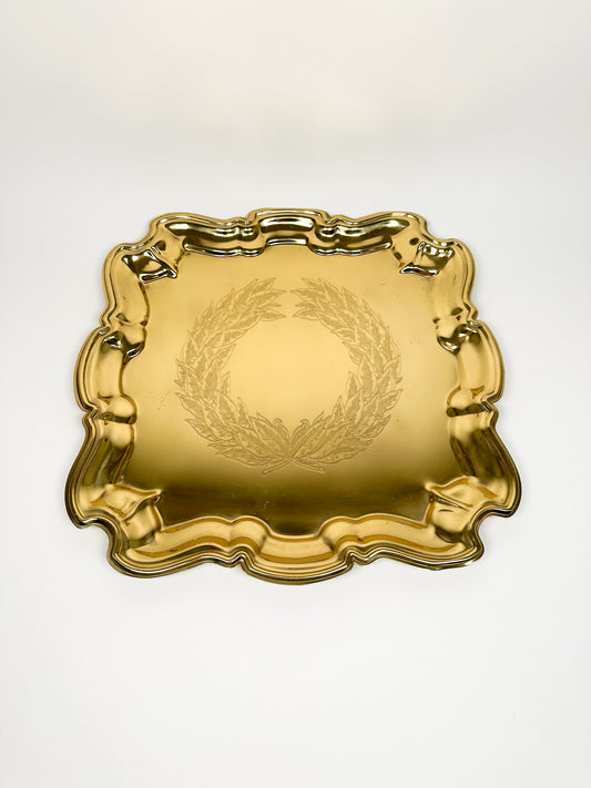 Gold Wreath Serving Tray
