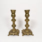 Vintage Ornate Brass Candle Holders