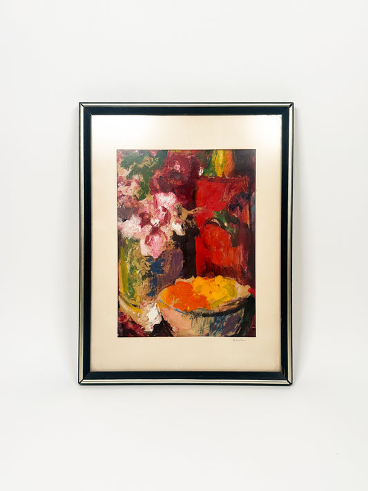 Framed Still Life Oil Painting