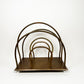 Vintage Brass Magazine Rack