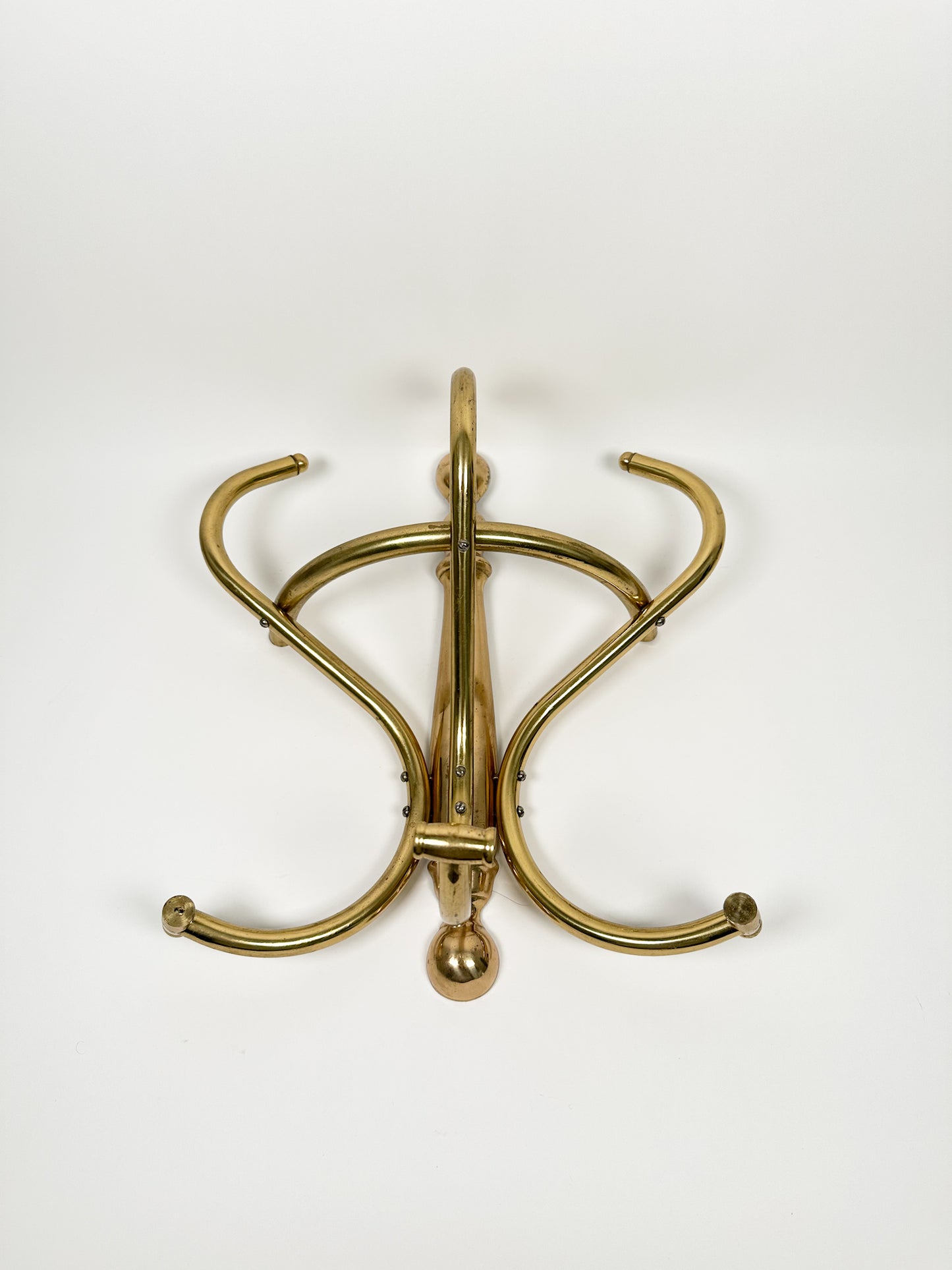 Vintage Large Brass Coat Rack