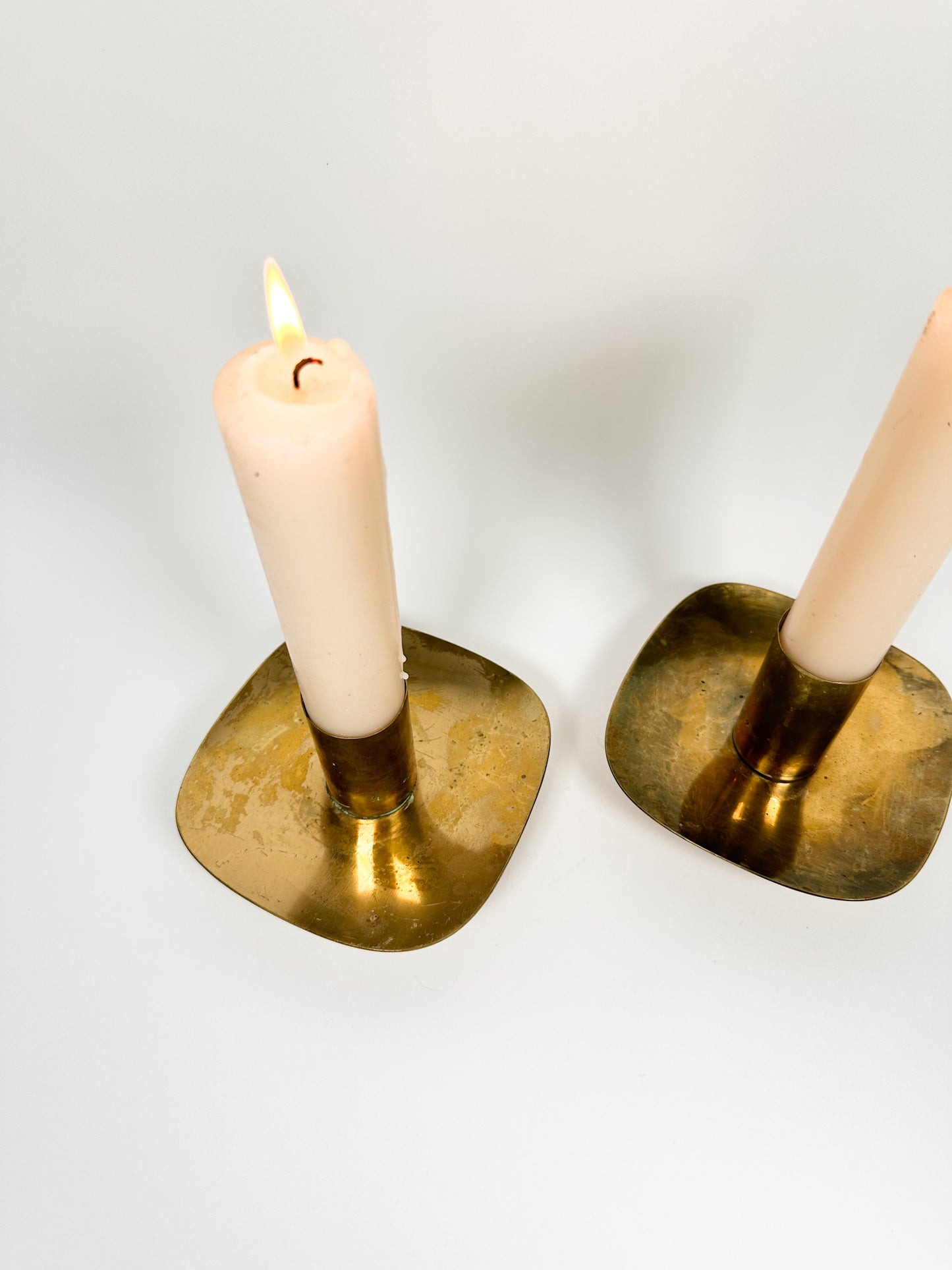 Vintage Brass Candle Holders