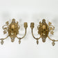 Vintage Brass Sconce Pair