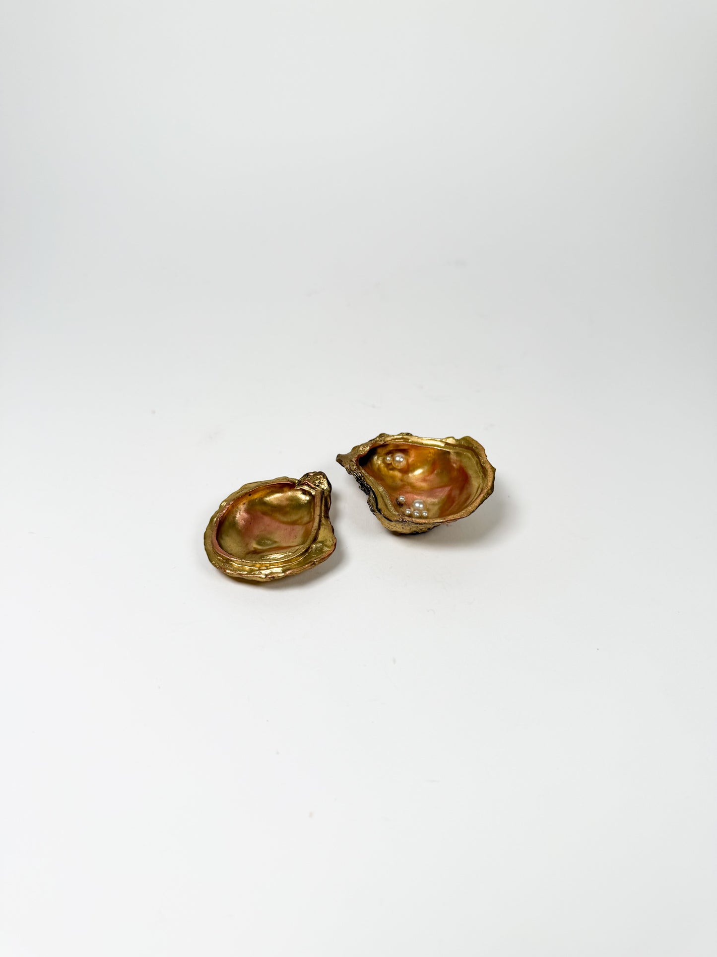Vintage Pewter Gold Oyster