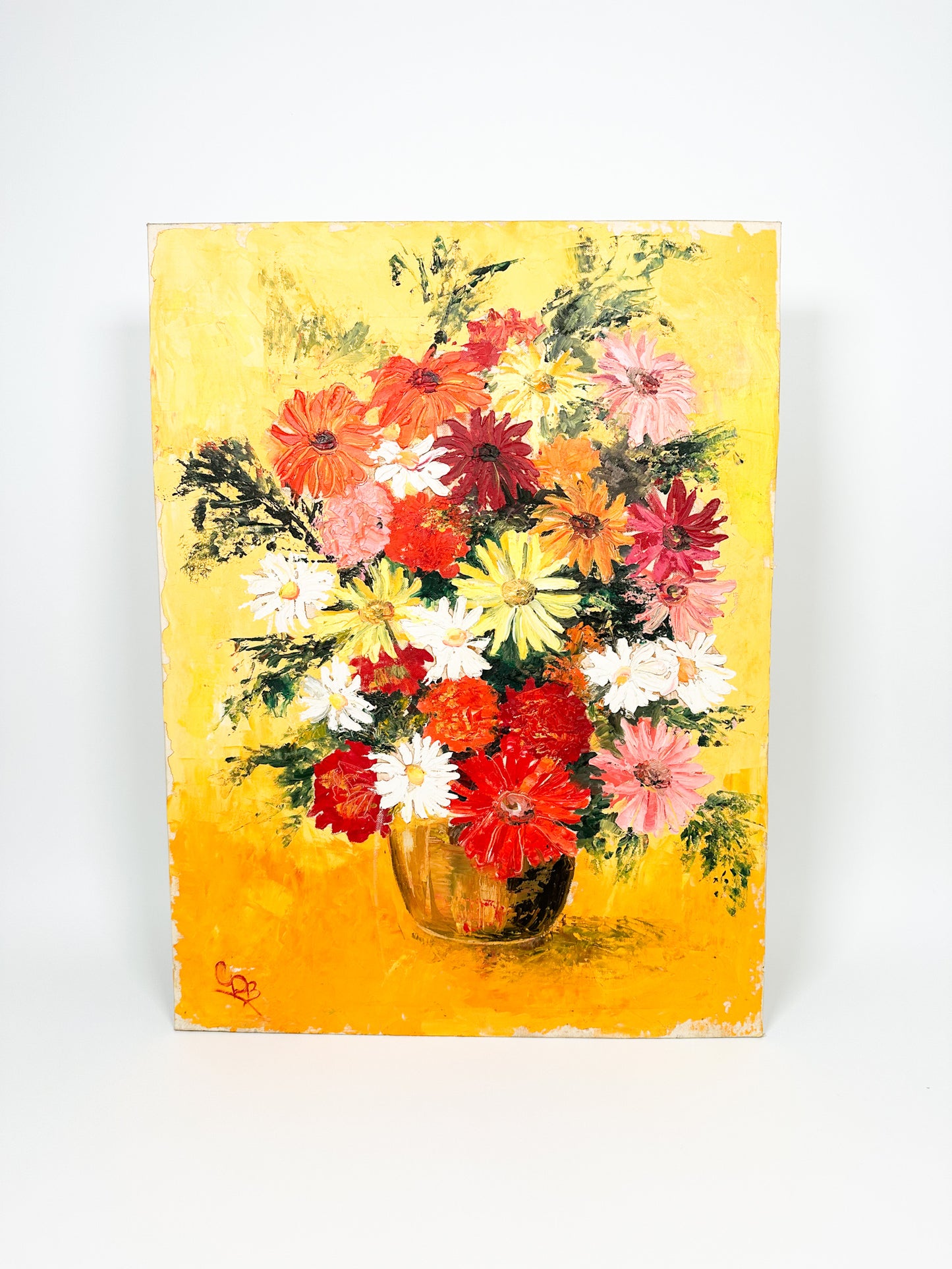 Vintage Large Floral Oil Painting