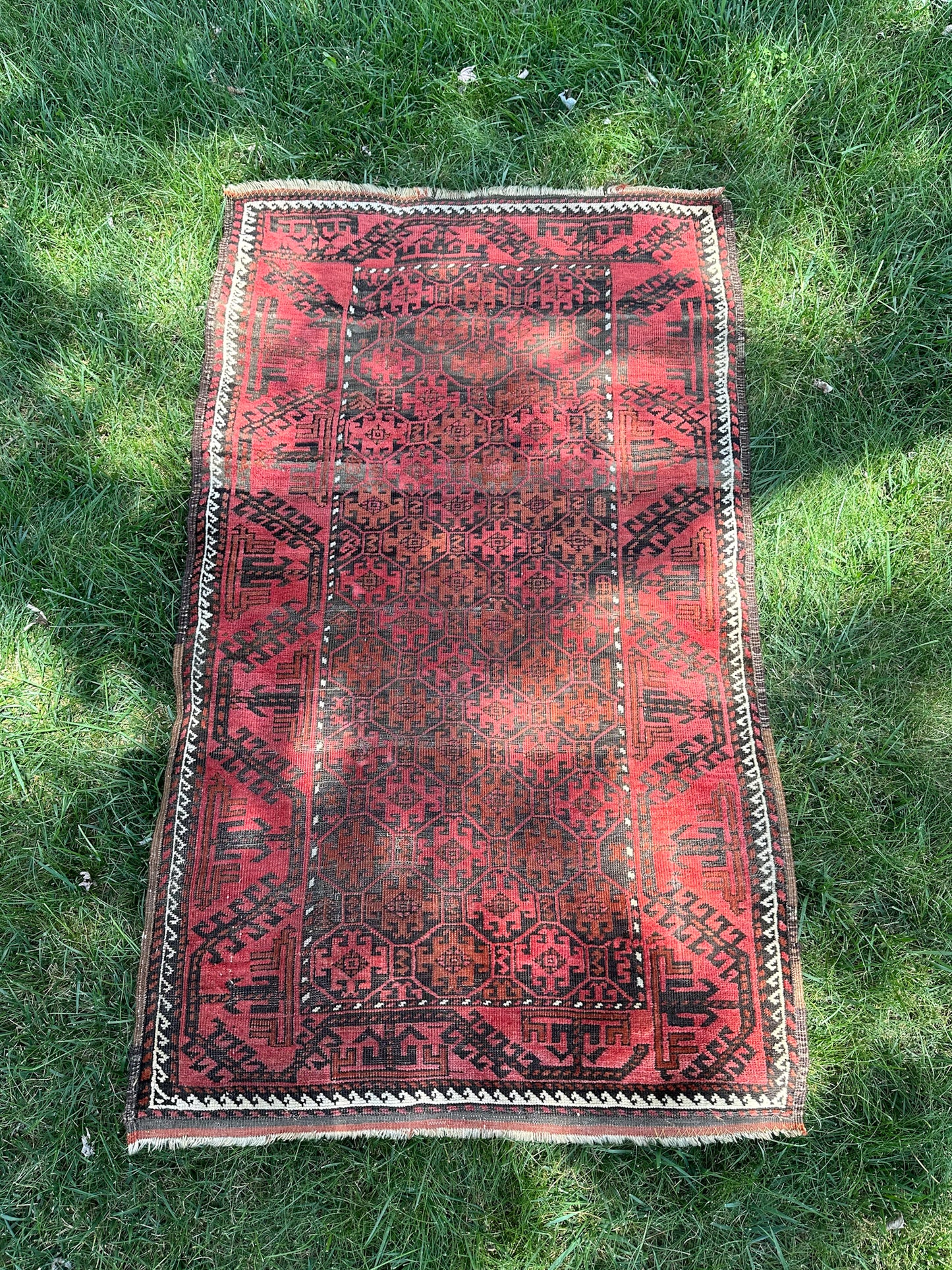 Vintage Burgundy & Brown Rug