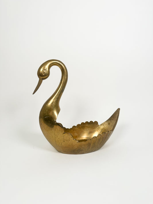 Vintage Brass Swan