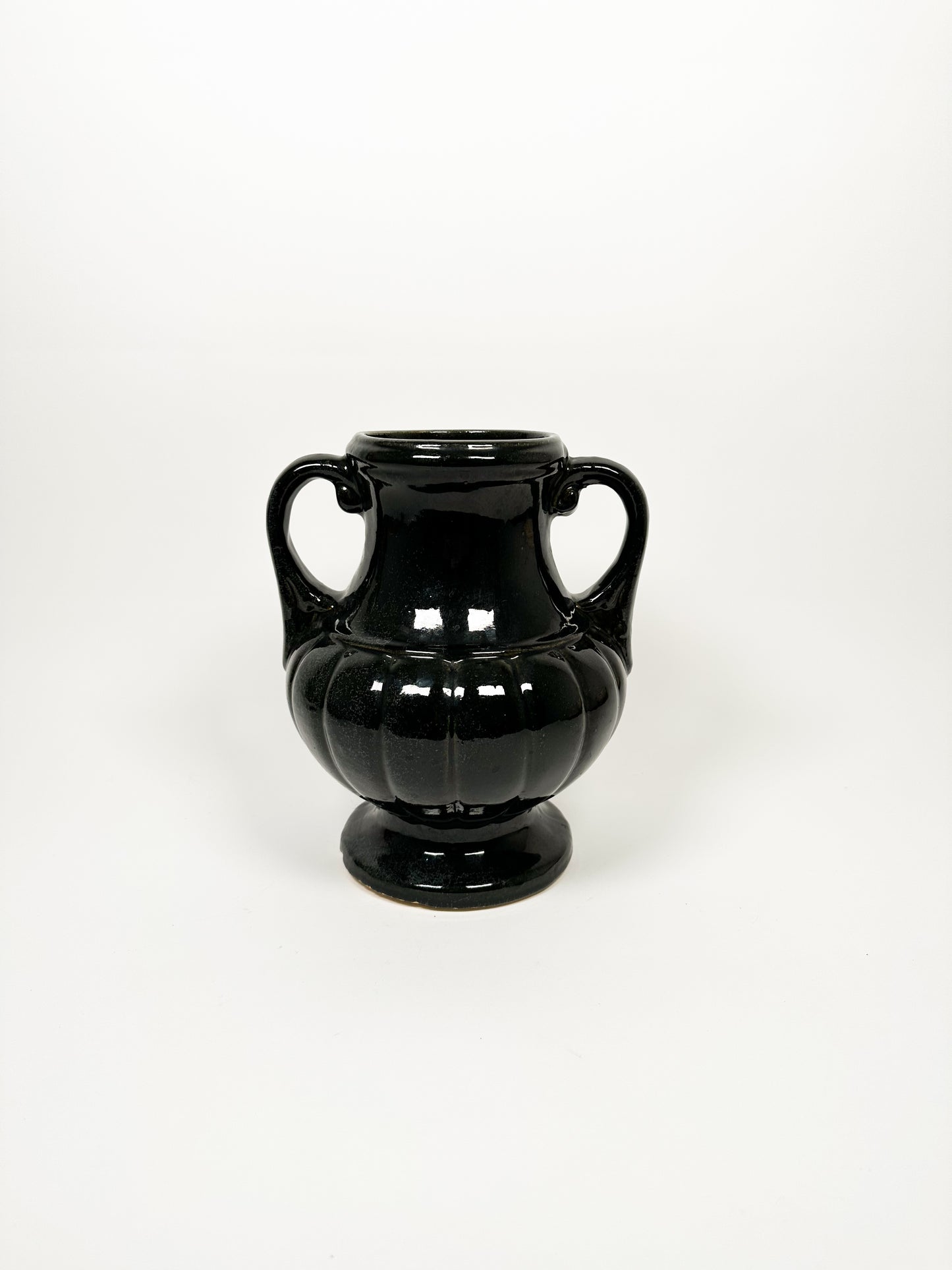 Large Black Handled Vase