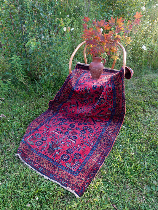 Vintage Red & Blue Rug