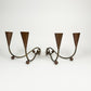 Vintage Mid Century Copper Candle Holders