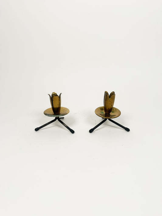 Vintage Mid Century Candle Holders