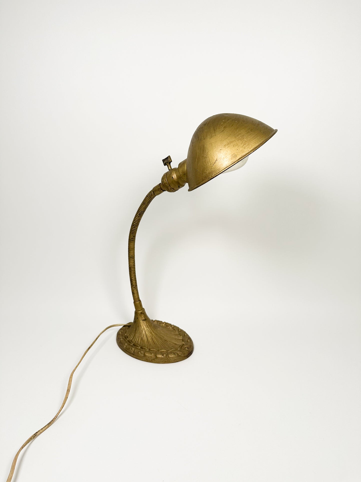 Vintage Gold Gooseneck Lamp