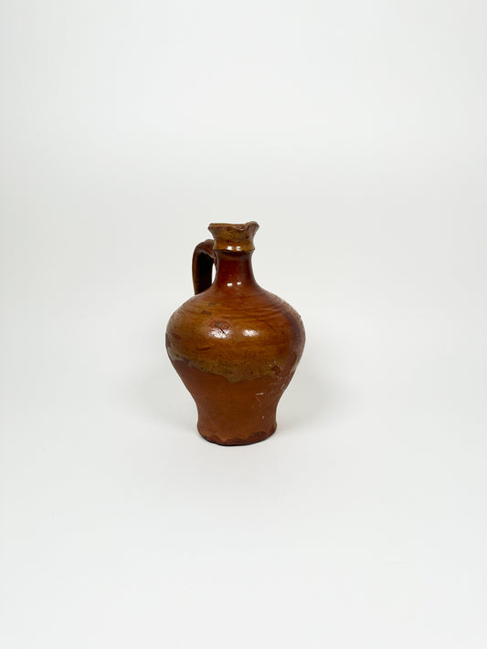 Glazed Primitive Handled Jug