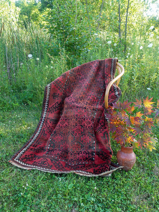 Vintage Burgundy & Brown Rug