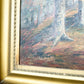 Antique Original Fall Forest Painting
